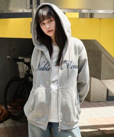 WEGO 【25年秋冬新作/ユニセックス着用ITEM/SMLサイズ展開】グラフィックロゴダブルZIPパーカー