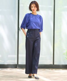 自由区 L 【接触冷感・UVカット・吸水速乾・洗える】シェルタリングドライオックスワイド パンツ