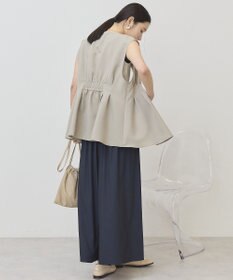 AMERICAN HOLIC 【イージーケア】リネンライクペプラムベスト