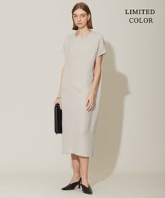 ICB 【接触冷感・UVケア・速乾・洗える】FluidBackSatin レイヤードデザインワンピース