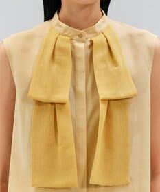 BEIGE， 【洗える】MOYE / シアーウールビックボウタイブラウス