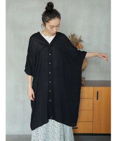 earth music&ecology レーヨンビッグシャツチュニック