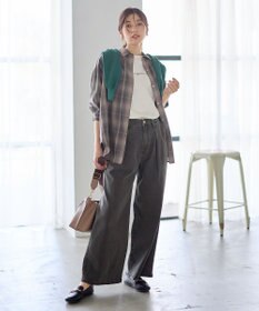 ANY L オンブレーチェックオーバーシャツ