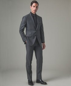 GOTAIRIKU 【形態安定】PREMIUMPLEATS_レギュラーカラー 通年ドレスシャツ（ブラック）