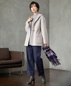 J.PRESS LADIES 【洗える】SEMI WORSTED ハイネック ニット