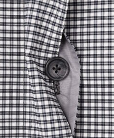 J.PRESS LADIES Lightストレッチチェック スタンドカラー コート