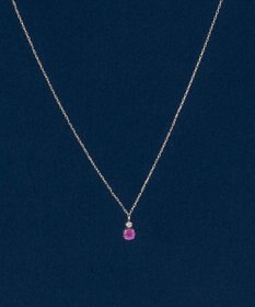 Phoebe 【K10】ジュエルラックネックレス　ルビー/7月誕生石/天然石/全長:40cm