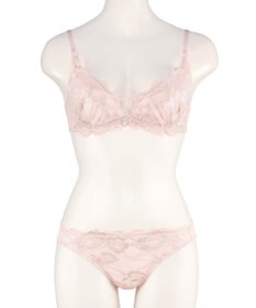 San-ai Resort（三愛水着楽園） 【WEB限定】【プチプラブラセット】純欲カラーヌーディーレーシーストリングブラ＆ショーツセット 【northerly】