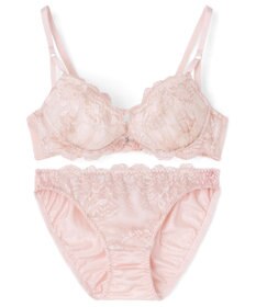 San-ai Resort（三愛水着楽園） 【WEB限定】【プチプラブラセット】純欲カラーヌーディーレーシーストリングブラ＆ショーツセット 【northerly】