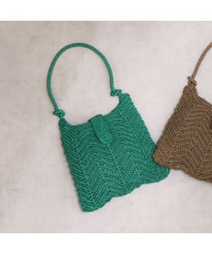 UNBILLION カシュカシュ cachecache / 山波編みトート カゴバッグ