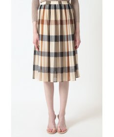 DAKS ハウスチェック プリーツ フレア スカート