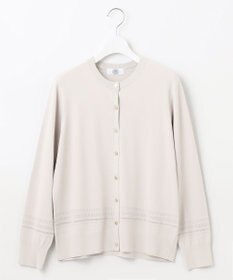 J.PRESS LADIES L 【洗える】レーヨンエリートストレッチ 編み柄 カーディガン