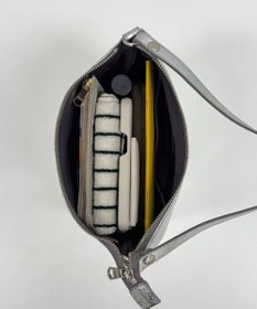 russet ソフトレザーシンプルショルダーバッグ【silver】(CE-1462)