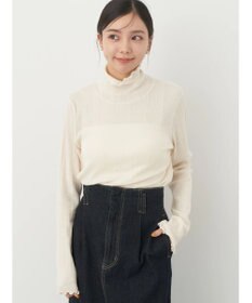 earth music&ecology コットンシアータートルネックプルオーバー