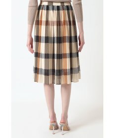 DAKS ハウスチェック プリーツ フレア スカート