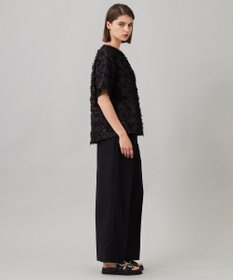 ICB 【洗える】 ヘアリーシアージャカード ブラウス