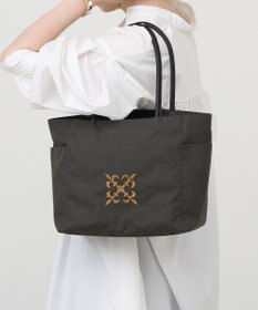 russet 【モノグラム刺繍】コーデュラナイロントートバッグ（CE-1776）