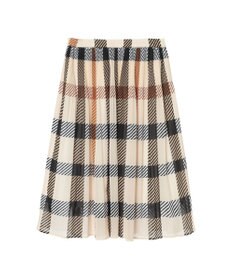 DAKS ハウスチェック プリーツ フレア スカート