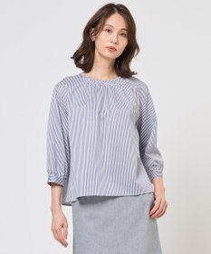 J.PRESS LADIES ストライプジャカード ラウンドネック カットソー