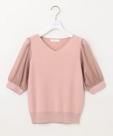 ANY SIS L 【洗える】シアースリーブコンビ ニット