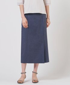 J.PRESS LADIES リネンバイオシャンブレー Aライン スカート