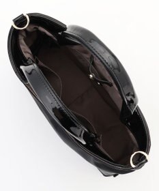 LA BAGAGERIE ツイルナイロン×エナメル 2WAYトートバッグ Sサイズ