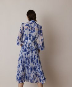 GRACE CONTINENTAL フラワープリントプリーツワンピース