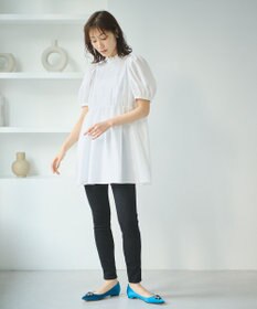 #Newans 【ANSWER for 骨格ウェーブ】フリルカラーパフスリーブチュニック