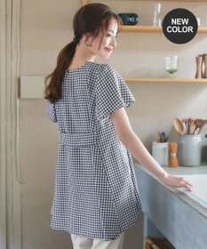 Tiaclasse L 【小倉優子さん着用・選べる袖TYPE・洗える】バックフレアチュニック