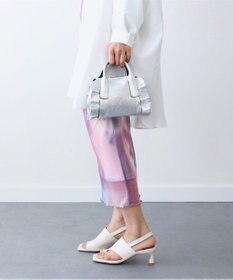 INTER-CHAUSSURES 【RIPANI】メタリックレザーフリルデザインミニバッグ