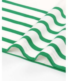 une nana cool 【綿100％】60ハイゲージ天竺パネルボーダー半袖ワンピース