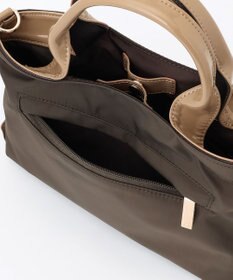 LA BAGAGERIE ツイルナイロン×エナメル 2WAYトートバッグ Sサイズ