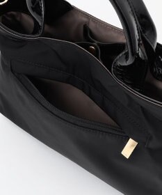 LA BAGAGERIE ツイルナイロン×エナメル 2WAYトートバッグ Sサイズ