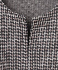 J.PRESS LADIES L ガンクラブチェック ペプラム カットソー