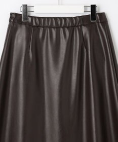 J.PRESS LADIES 【洗える】シンセティックマットleather スカート