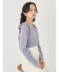 earth music&ecology 肩リボンニットプルオーバー