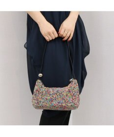UNBILLION カシュカシュ cachecache / ワンハンドルメタリックビーズバッグ