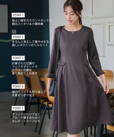 Tiaclasse 【洗える】サイドフラップワンピース