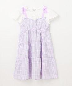 ANY KIDS サッカー ギンガム ワンピース