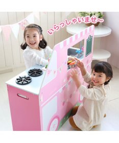 Mother garden マザーガーデン 木製 おままごと キッチン 音が鳴る ストロベリーキッチンカー