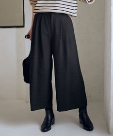 ANY 【6サイズ展開/ウエストゴム】ライトツイードパンツ チャコール