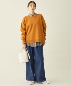 ANY L サイドドットダンボールトレーナー