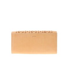 genten カットワーク フラップ長財布
