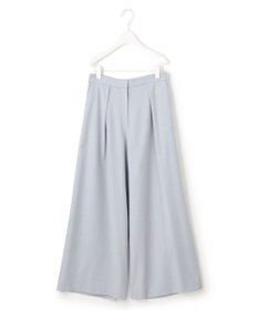 ICB L 【洗える】 ウールヴィスコースストレッチ タックパンツ