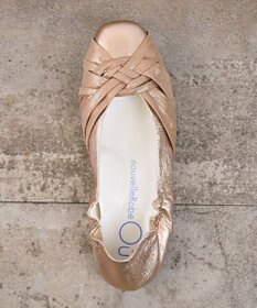 nouvelleRobe Oū 【本革・高反発】Square スクエアトゥ メッシュモチーフパンプス