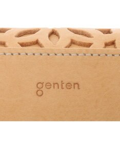 genten カットワーク フラップ長財布