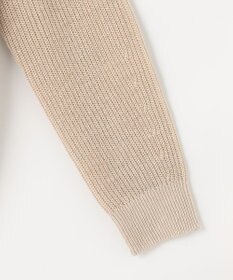 自由区 S 【洗える】リネンミドルゲージフーディ ニット