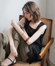 YECCA VECCA ステンレス2連チェーンネックレス