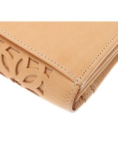 genten カットワーク フラップ長財布