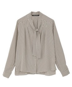 YECCA VECCA ジオメ柄ボウタイブラウス